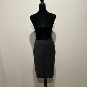 Ann Taylor skirt, Size 2, black with pinstripes, fishtail back